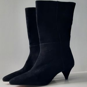 Vince Camuto Black Suede mid calf boots. Size 7.5.